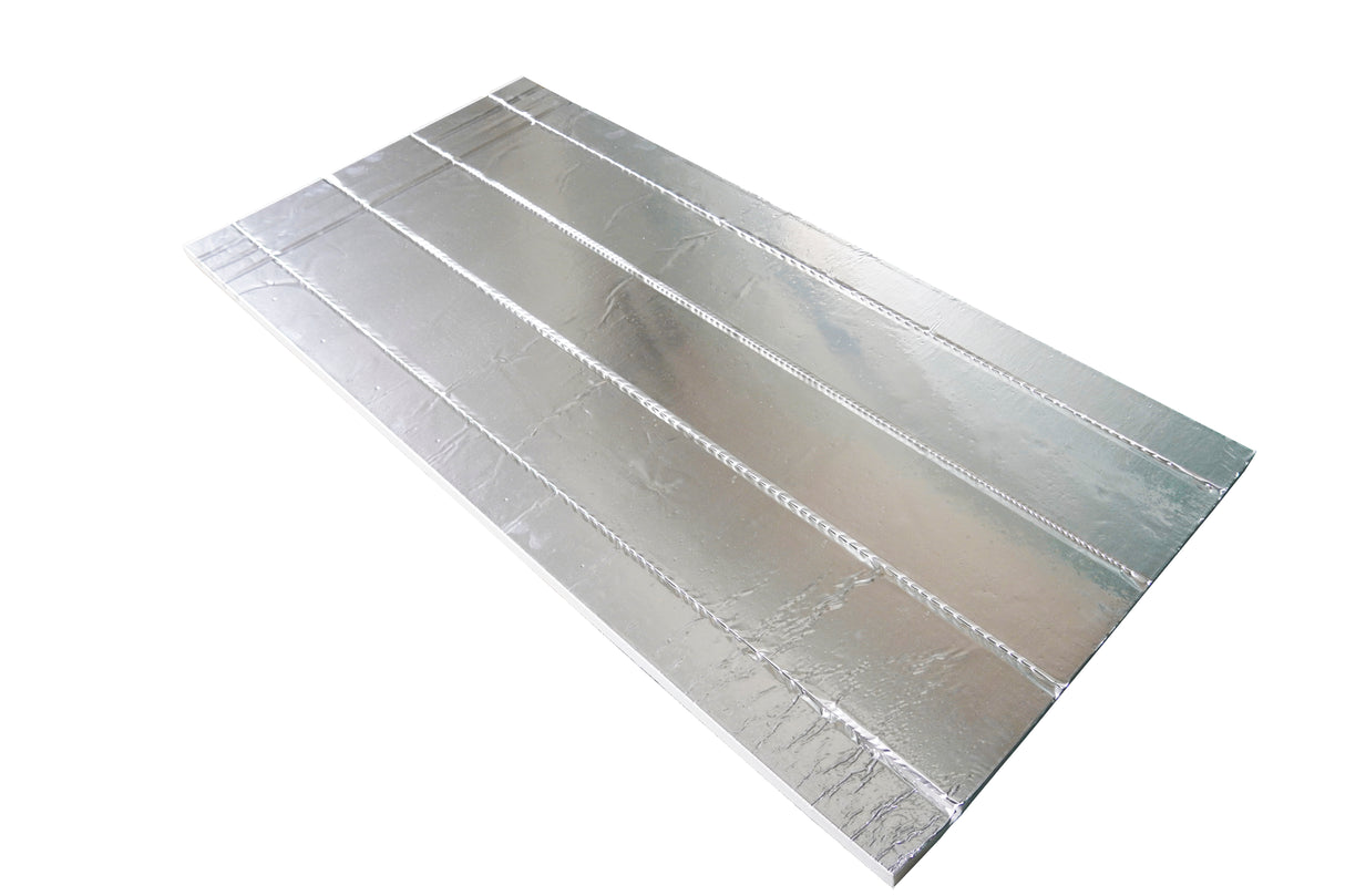 UFH Overlay Panel 1200x600x16mm 400kPa EPS Foil - 12mm Pipe UFH